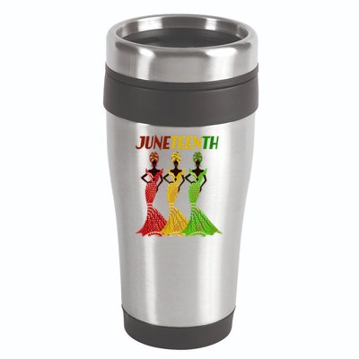 Celebrate Juneteenth Beautiful Black African American Women Attire 16oz Travel Tumbler