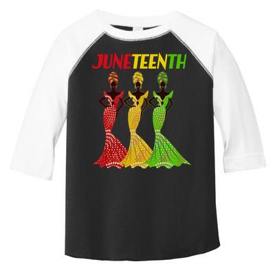 Celebrate Juneteenth Beautiful Black African American Women Attire Toddler Fine Jersey T-Shirt