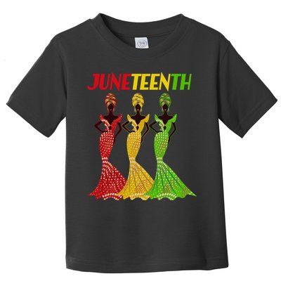 Celebrate Juneteenth Beautiful Black African American Women Attire Toddler T-Shirt