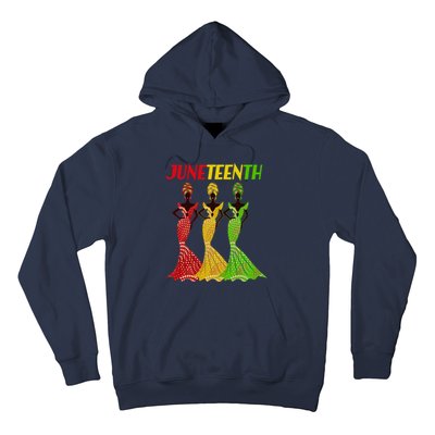 Celebrate Juneteenth Beautiful Black African American Women Attire Hoodie