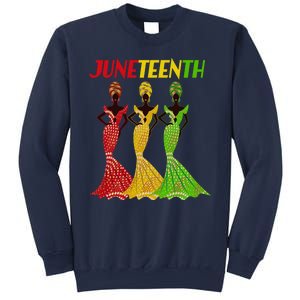 Celebrate Juneteenth Beautiful Black African American Women Attire Sweatshirt