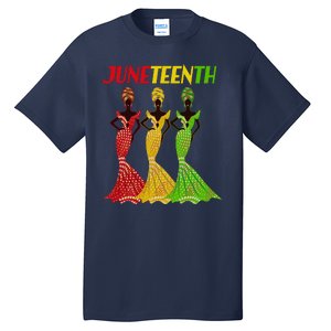 Celebrate Juneteenth Beautiful Black African American Women Attire Tall T-Shirt