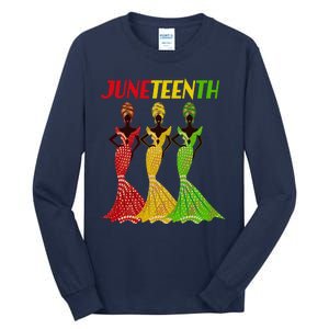 Celebrate Juneteenth Beautiful Black African American Women Attire Tall Long Sleeve T-Shirt