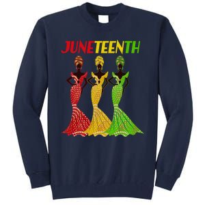 Celebrate Juneteenth Beautiful Black African American Women Attire Tall Sweatshirt