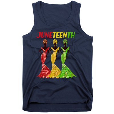 Celebrate Juneteenth Beautiful Black African American Women Attire Tank Top