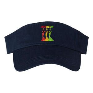 Celebrate Juneteenth Beautiful Black African American Women Attire Valucap Bio-Washed Visor