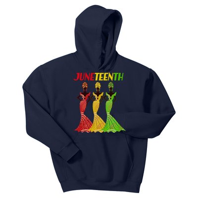 Celebrate Juneteenth Beautiful Black African American Women Attire Kids Hoodie