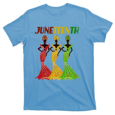 Celebrate Juneteenth Beautiful Black African American Women Attire T-Shirt