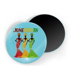 Celebrate Juneteenth Beautiful Black African American Women Attire Magnet