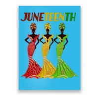 Celebrate Juneteenth Beautiful Black African American Women Attire Poster