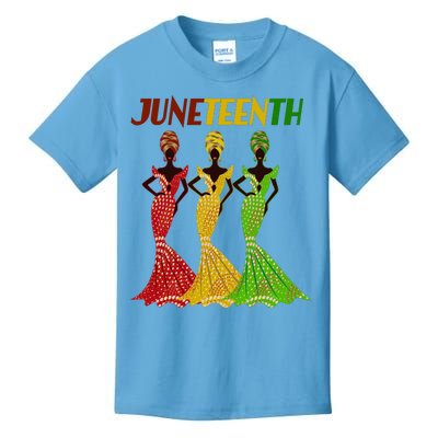 Celebrate Juneteenth Beautiful Black African American Women Attire Kids T-Shirt