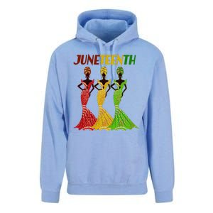 Celebrate Juneteenth Beautiful Black African American Women Attire Unisex Surf Hoodie