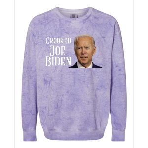 Crooked Joe Biden Colorblast Crewneck Sweatshirt