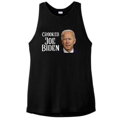 Crooked Joe Biden Ladies PosiCharge Tri-Blend Wicking Tank