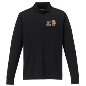 Crooked Joe Biden Performance Long Sleeve Polo