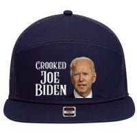 Crooked Joe Biden 7 Panel Mesh Trucker Snapback Hat