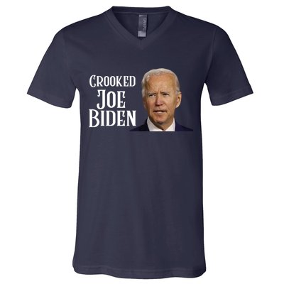 Crooked Joe Biden V-Neck T-Shirt