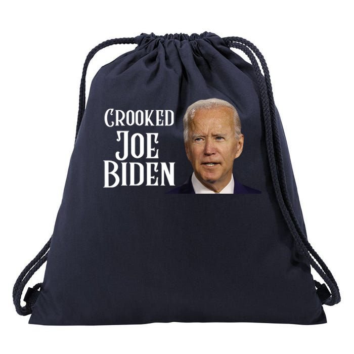 Crooked Joe Biden Drawstring Bag