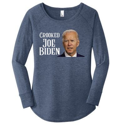 Crooked Joe Biden Women's Perfect Tri Tunic Long Sleeve Shirt