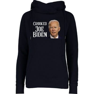 Crooked Joe Biden Womens Funnel Neck Pullover Hood