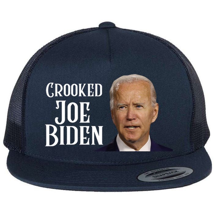 Crooked Joe Biden Flat Bill Trucker Hat