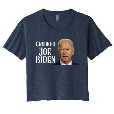 Crooked Joe Biden Women's Crop Top Tee