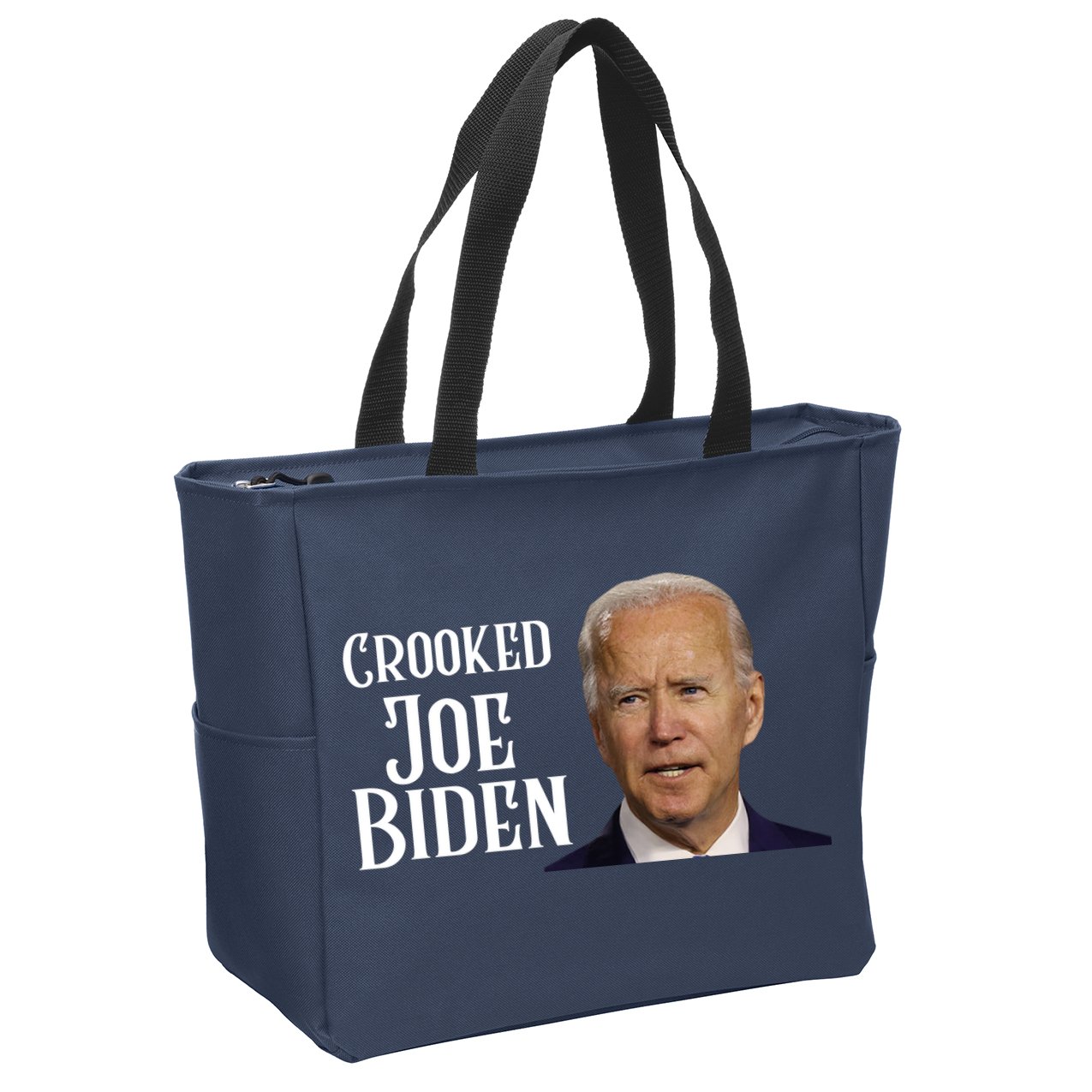 Crooked Joe Biden Zip Tote Bag