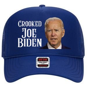 Crooked Joe Biden High Crown Mesh Back Trucker Hat