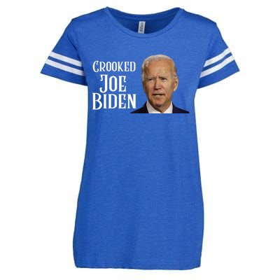 Crooked Joe Biden Enza Ladies Jersey Football T-Shirt