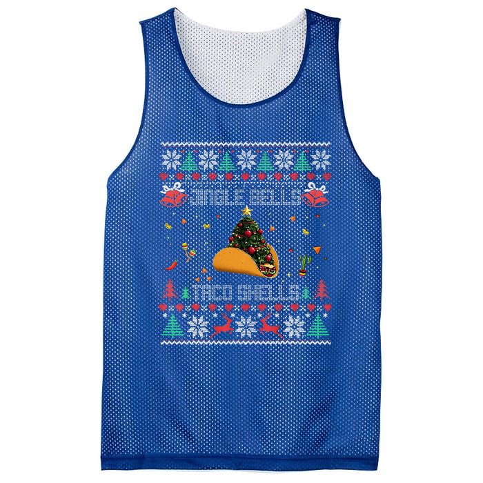 Christmas Jingle Bells Taco Shells Mesh Reversible Basketball Jersey Tank