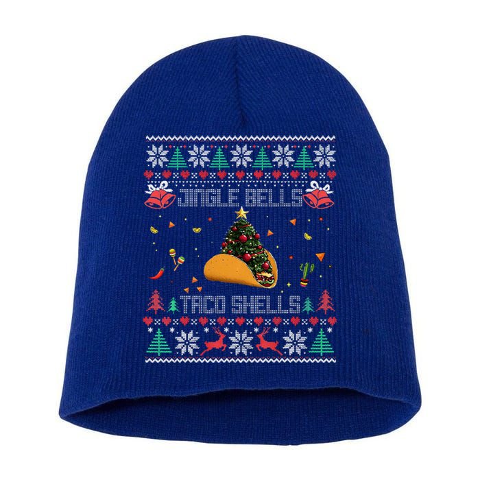 Christmas Jingle Bells Taco Shells Short Acrylic Beanie