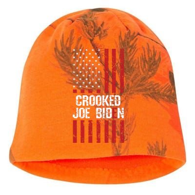 Crooked Joe Biden Trump Quote Called Joe Biden Crooked Kati - Camo Knit Beanie