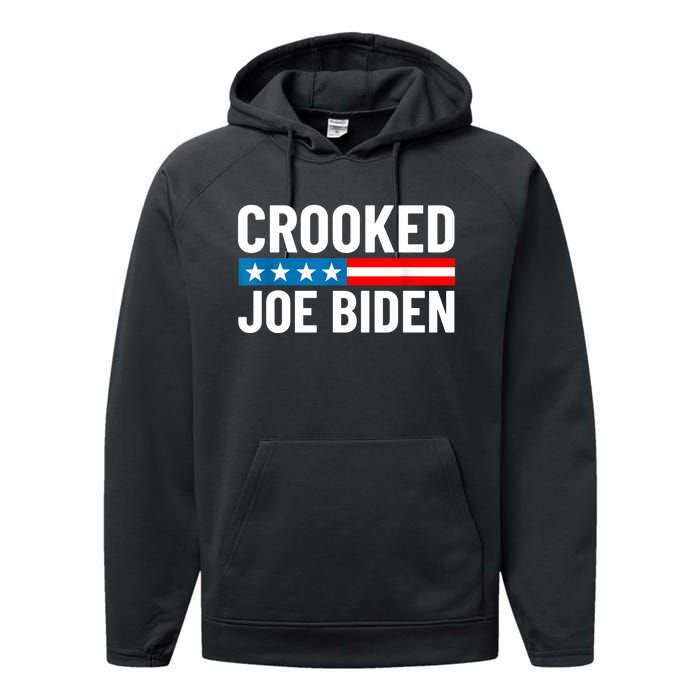 Crooked Joe Biden Confused Anti Biden Performance Fleece Hoodie