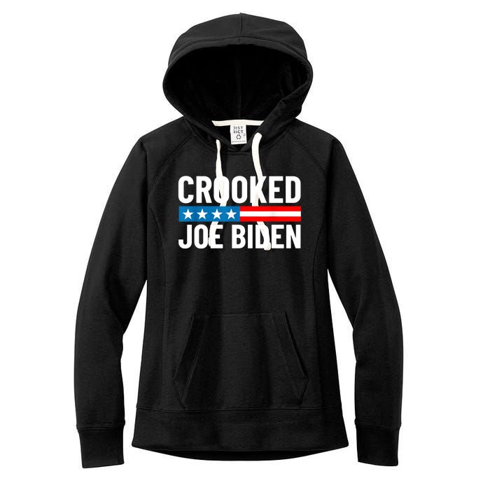 Crooked Joe Biden Confused Anti Biden Women's Fleece Hoodie