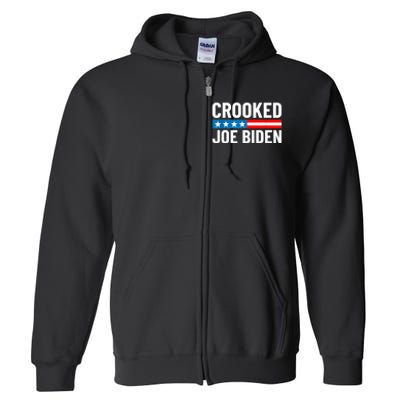 Crooked Joe Biden Confused Anti Biden Full Zip Hoodie