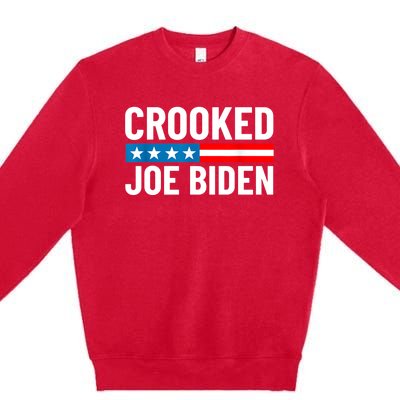 Crooked Joe Biden Confused Anti Biden Premium Crewneck Sweatshirt