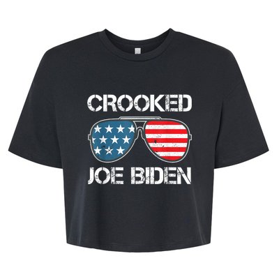 Crooked Joe Biden Trump Quote Called Joe Biden Crooked Bella+Canvas Jersey Crop Tee