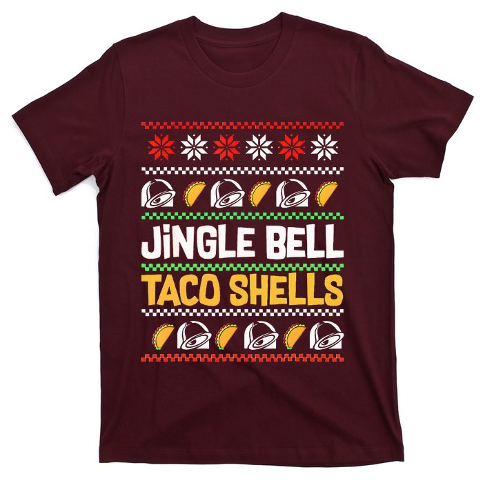 Christmas Jingle Bells Taco Shells Funny Ugly Xmas Sweater T-Shirt