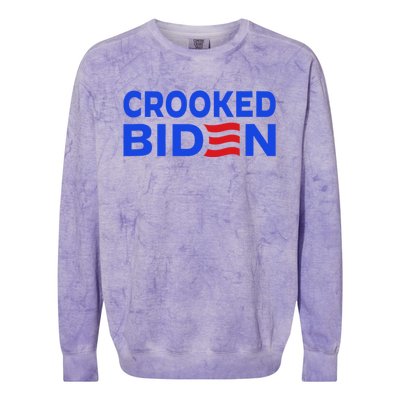 Crooked Joe Biden Confused Anti Biden Colorblast Crewneck Sweatshirt