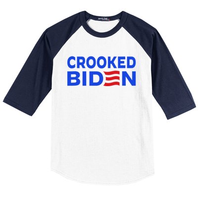 Crooked Joe Biden Confused Anti Biden Baseball Sleeve Shirt