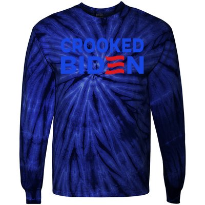 Crooked Joe Biden Confused Anti Biden Tie-Dye Long Sleeve Shirt