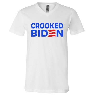 Crooked Joe Biden Confused Anti Biden V-Neck T-Shirt