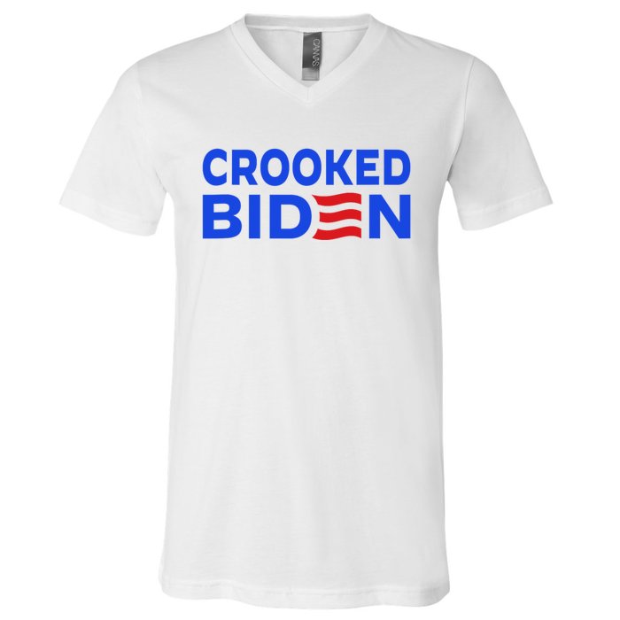 Crooked Joe Biden Confused Anti Biden V-Neck T-Shirt