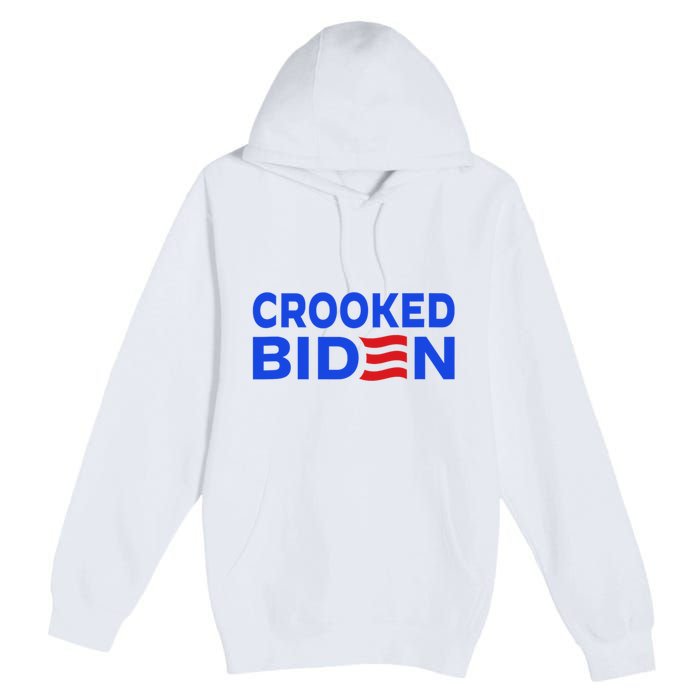 Crooked Joe Biden Confused Anti Biden Premium Pullover Hoodie