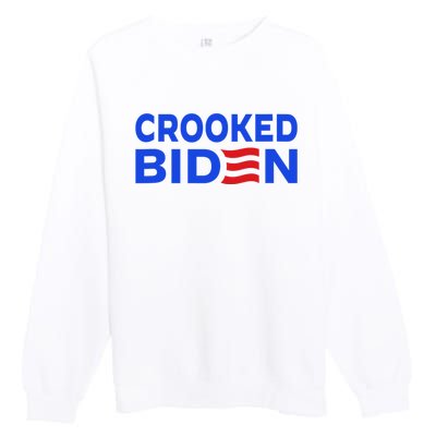 Crooked Joe Biden Confused Anti Biden Premium Crewneck Sweatshirt