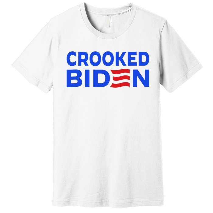 Crooked Joe Biden Confused Anti Biden Premium T-Shirt