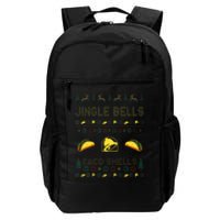 Christmas Jingle Bells Taco Shells Funny Ugly Xmas Sweater Daily Commute Backpack