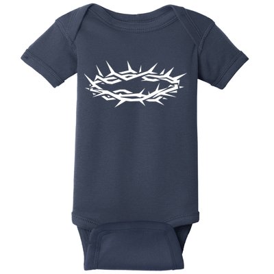 Christian Jesus Crown Of Thorn Good Friday & Easter. Baby Bodysuit