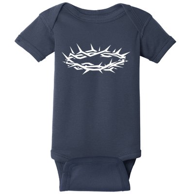 Christian Jesus Crown Of Thorn Good Friday & Easter. Baby Bodysuit