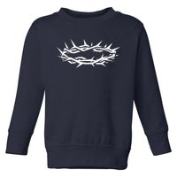 Christian Jesus Crown Of Thorn Good Friday & Easter. Toddler Sweatshirt